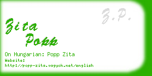 zita popp business card